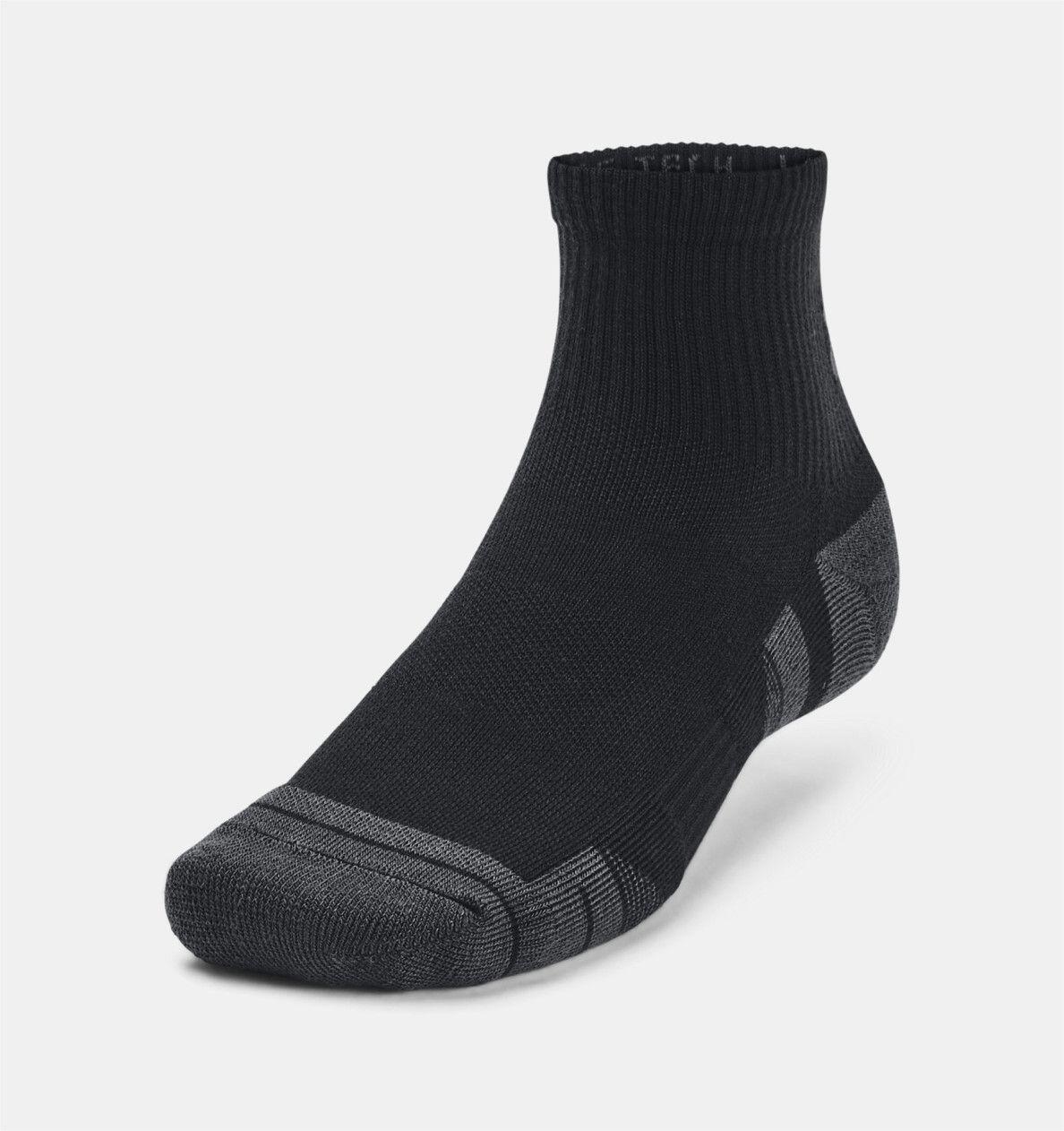 3 paia di calzini Under Armour Performance Tech Mid-High Nero Unisex 4/5