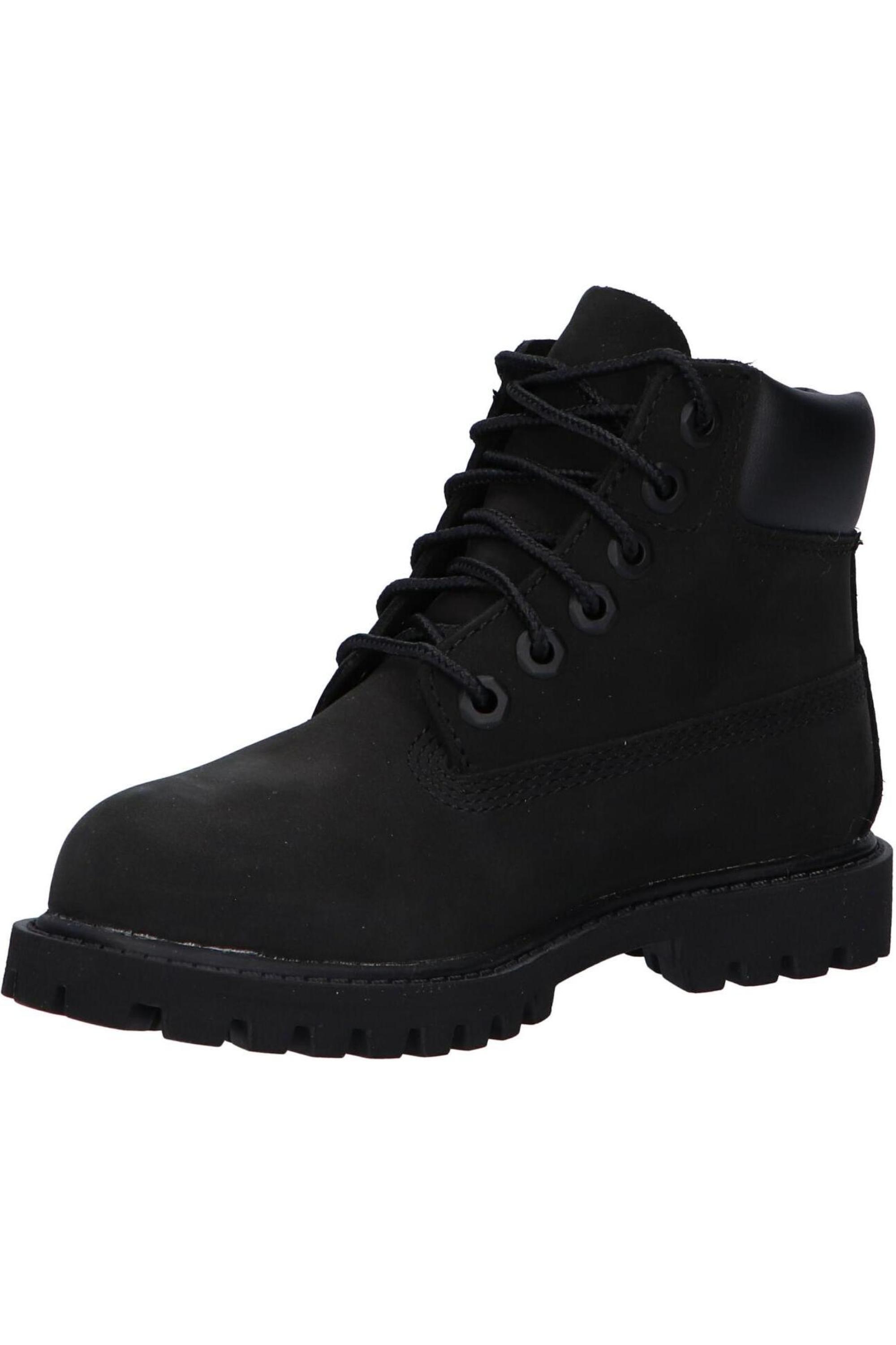 Timberland 6" Premium Boot Black Nubuck (Toddler) 3/5