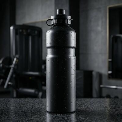 Point drinkfles aluminium 750 ml, kleur zwart
