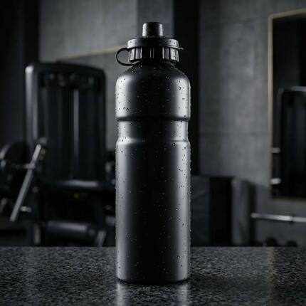 Point drinkfles aluminium 750 ml, kleur zwart