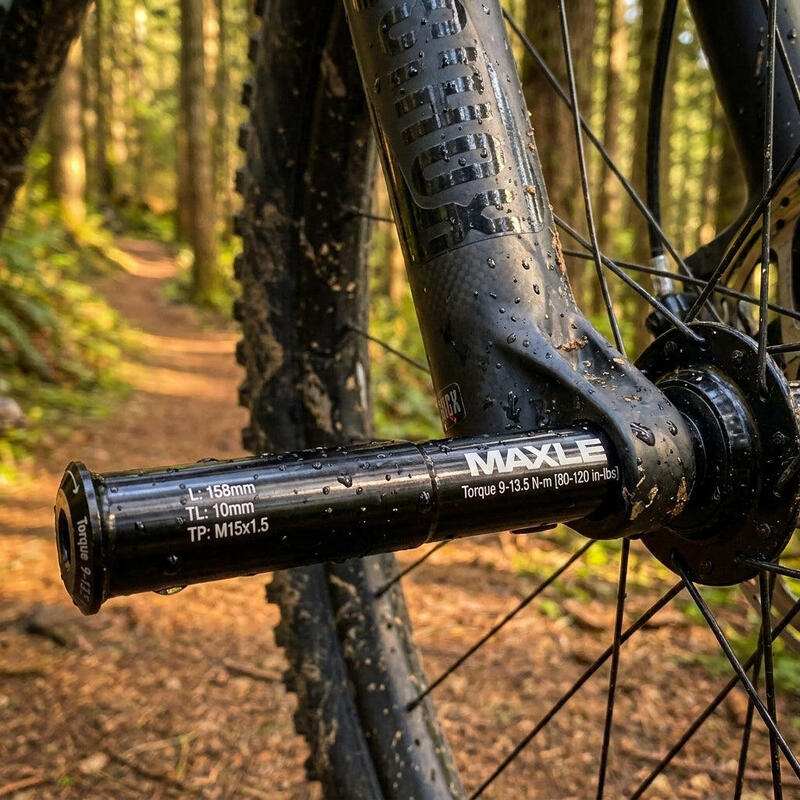 RockShox Maxle Stealth ax fa frontal - negru
