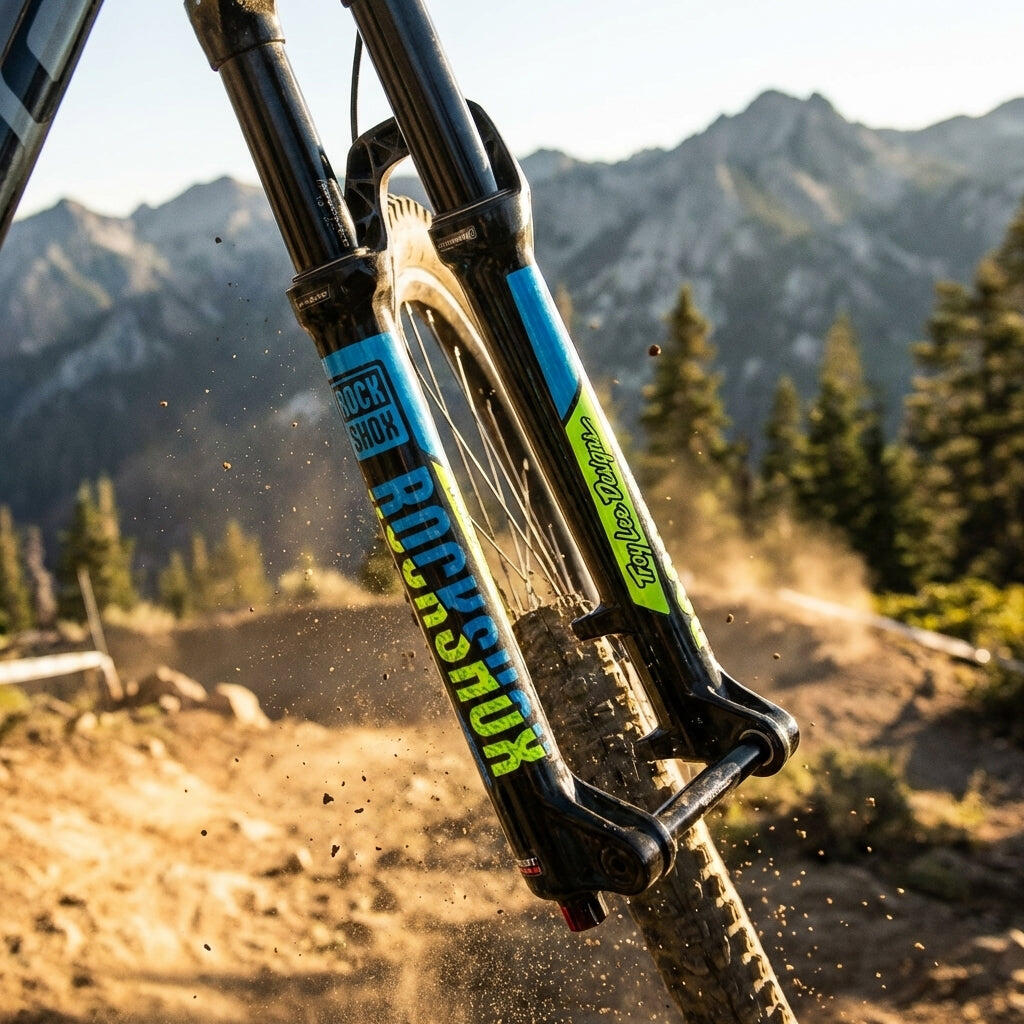 Adesivo per forcella Rockshox Troy Lee Designs 35mm /Yellow 3/3
