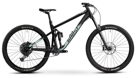 RIOT AM UNIVERSAL MTB Fully in black/super light green-matt