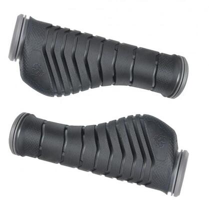 T-One Fahrradgriffe Aero 130mm schwarz/grau ergonomisch rutschfest Lenkergrif...