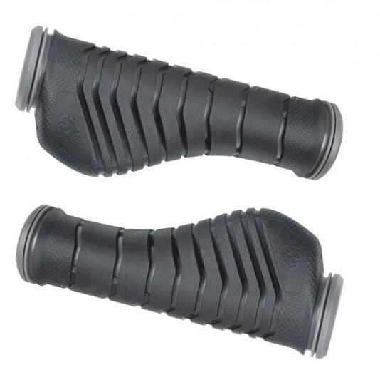 T-One Fahrradgriffe Aero 130mm schwarz/grau ergonomisch rutschfest Lenkergrif...