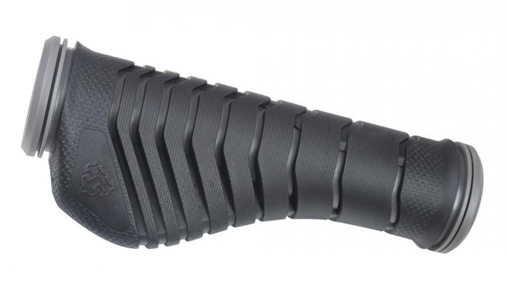 T-One Fahrradgriffe Aero 130mm schwarz/grau ergonomisch rutschfest Lenkergrif... 2/3