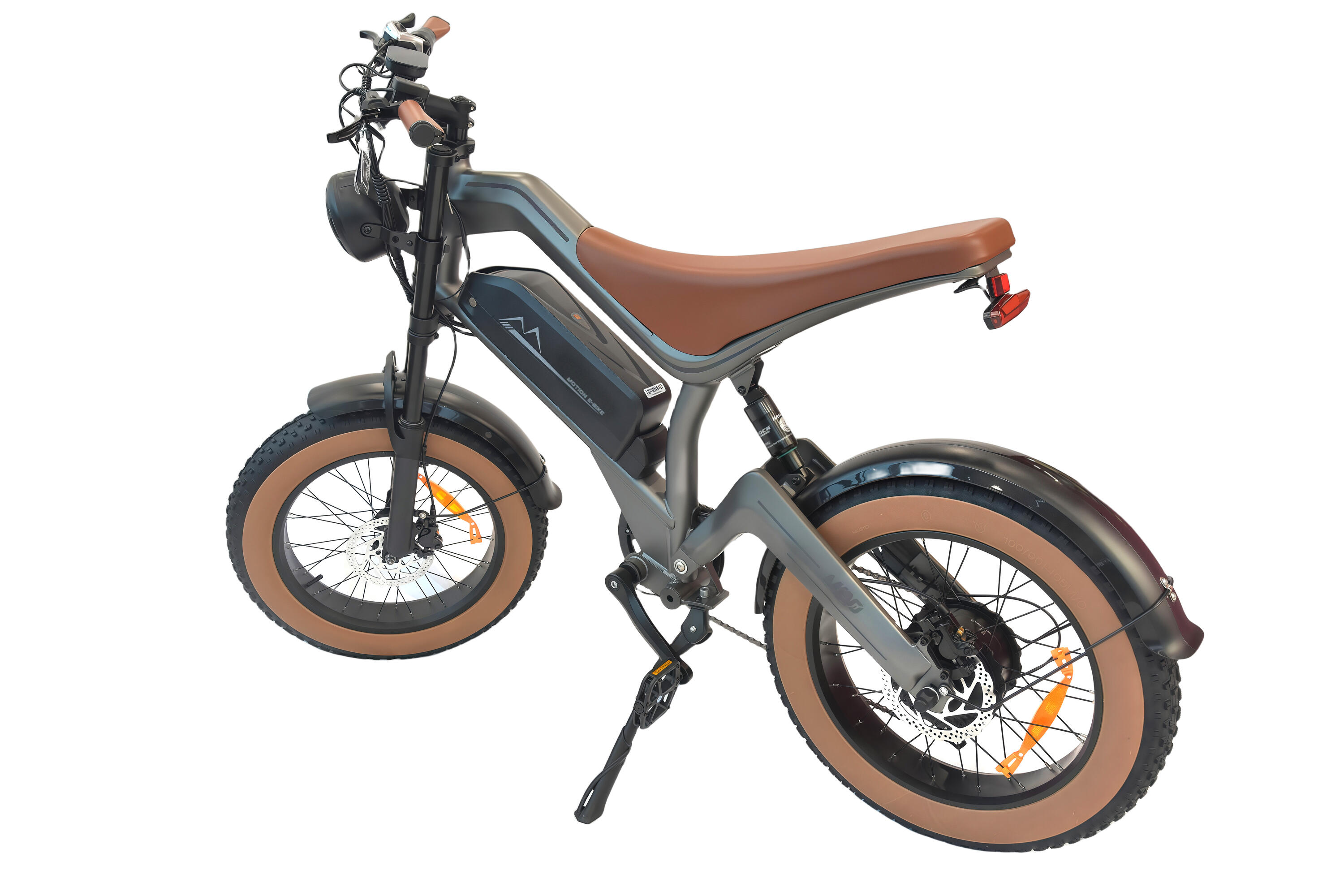 DYU M20 Elektrofahrrad für Erwachsene, Breitreifen, hydraulische Bremsen, Shiman 7/7