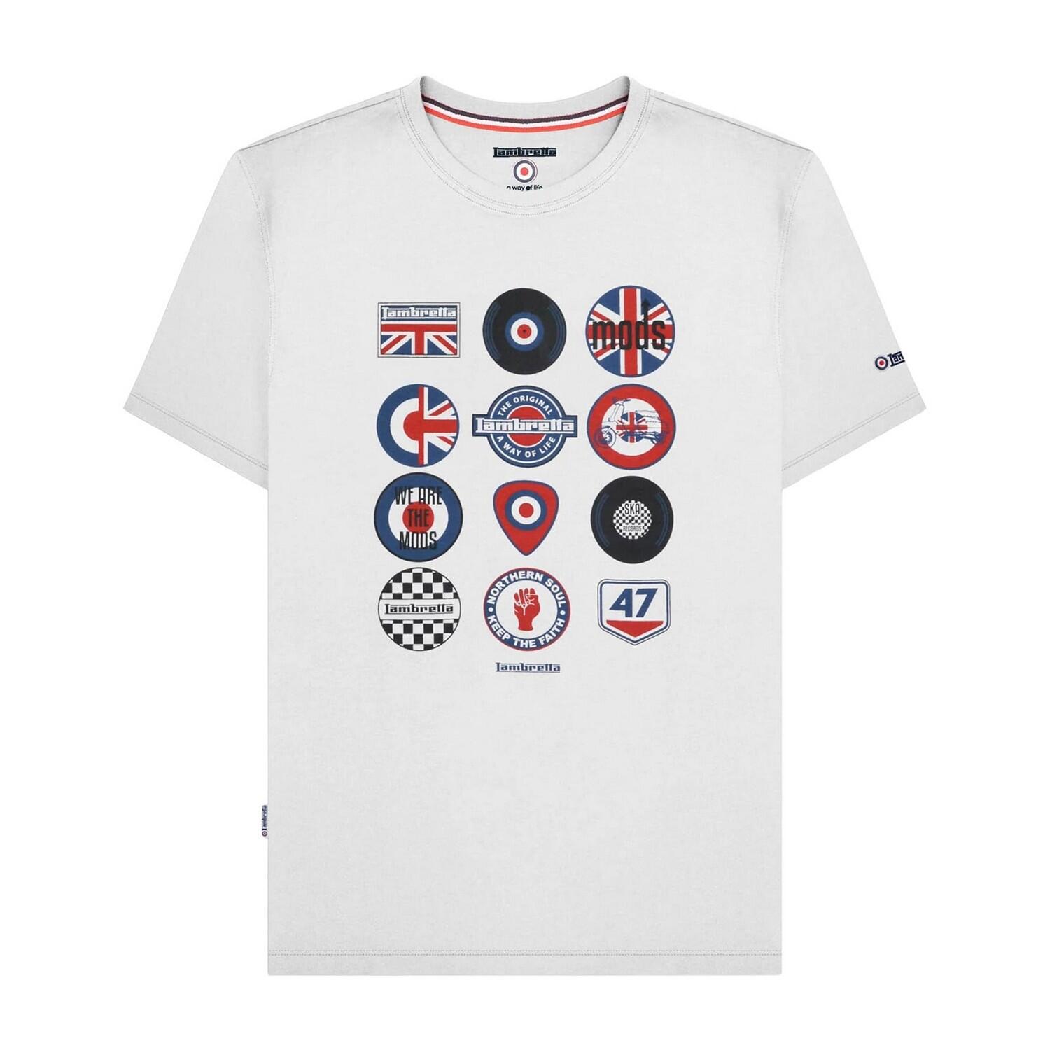 Lambretta Unisex Adult Cotton Badge T-Shirt