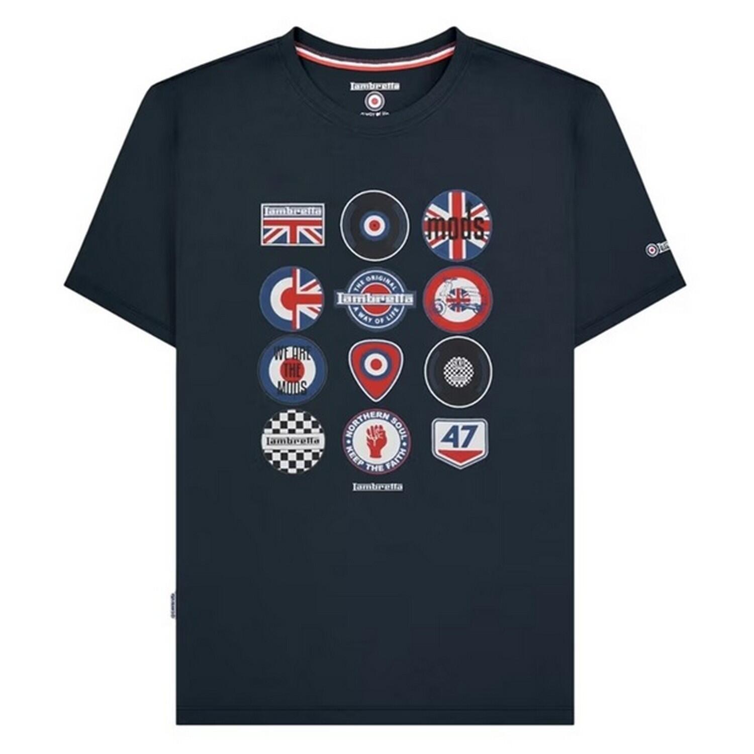 Lambretta Unisex Adult Cotton Badge T-Shirt