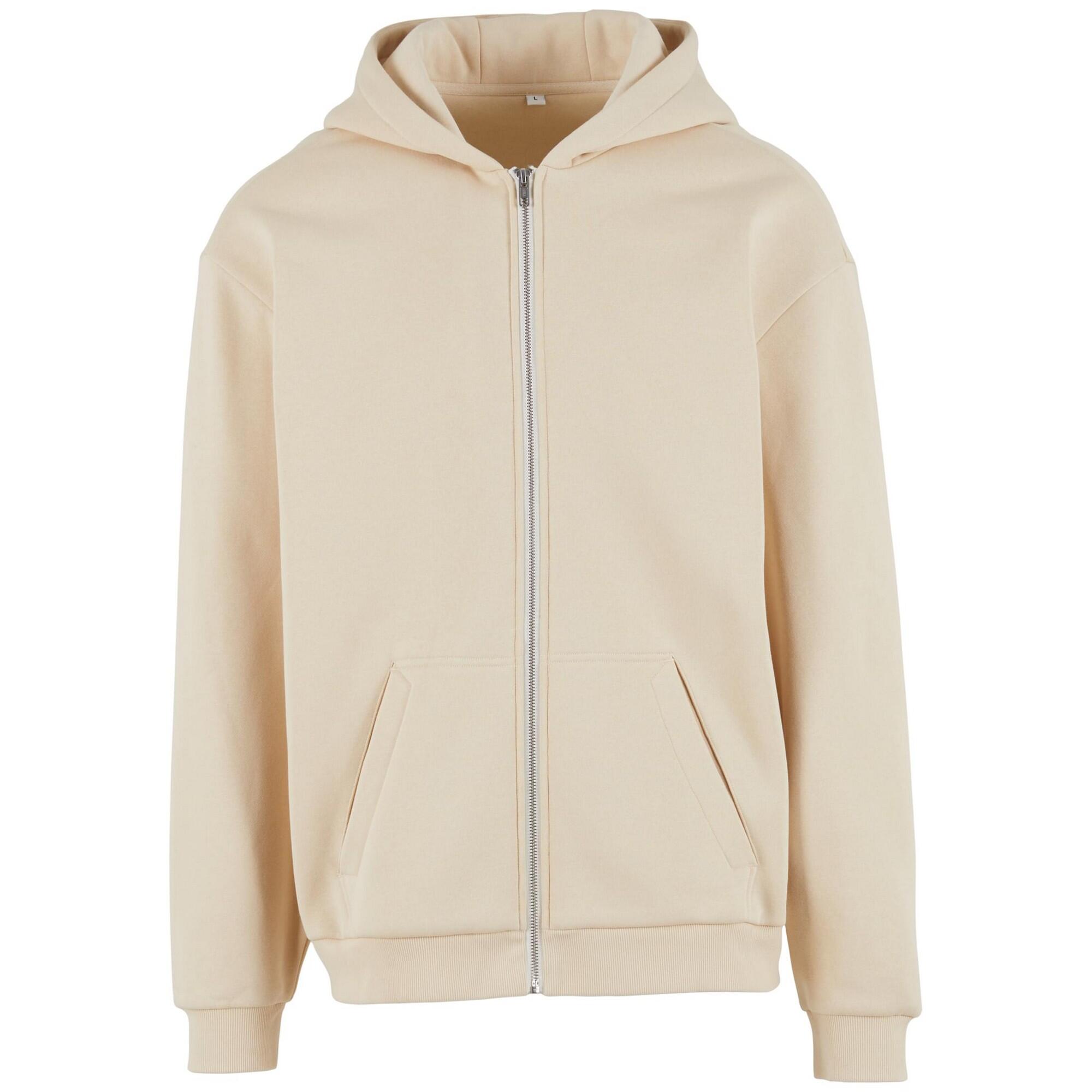 Build Your Brand Mens Loose Full Zip Hoodie