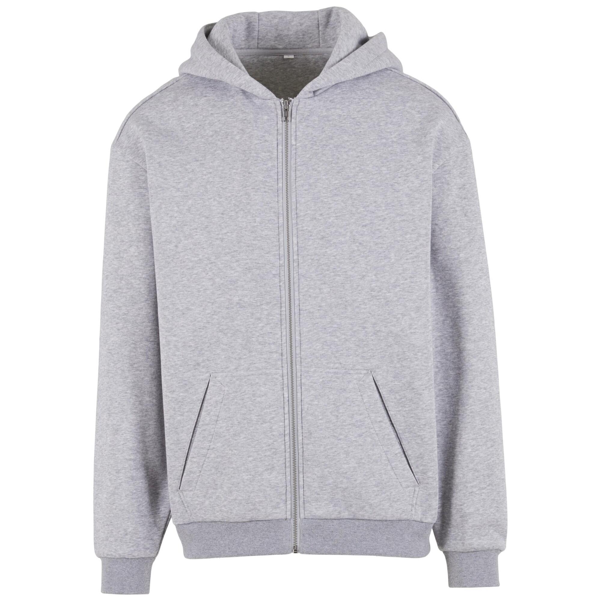Build Your Brand Mens Loose Full Zip Hoodie