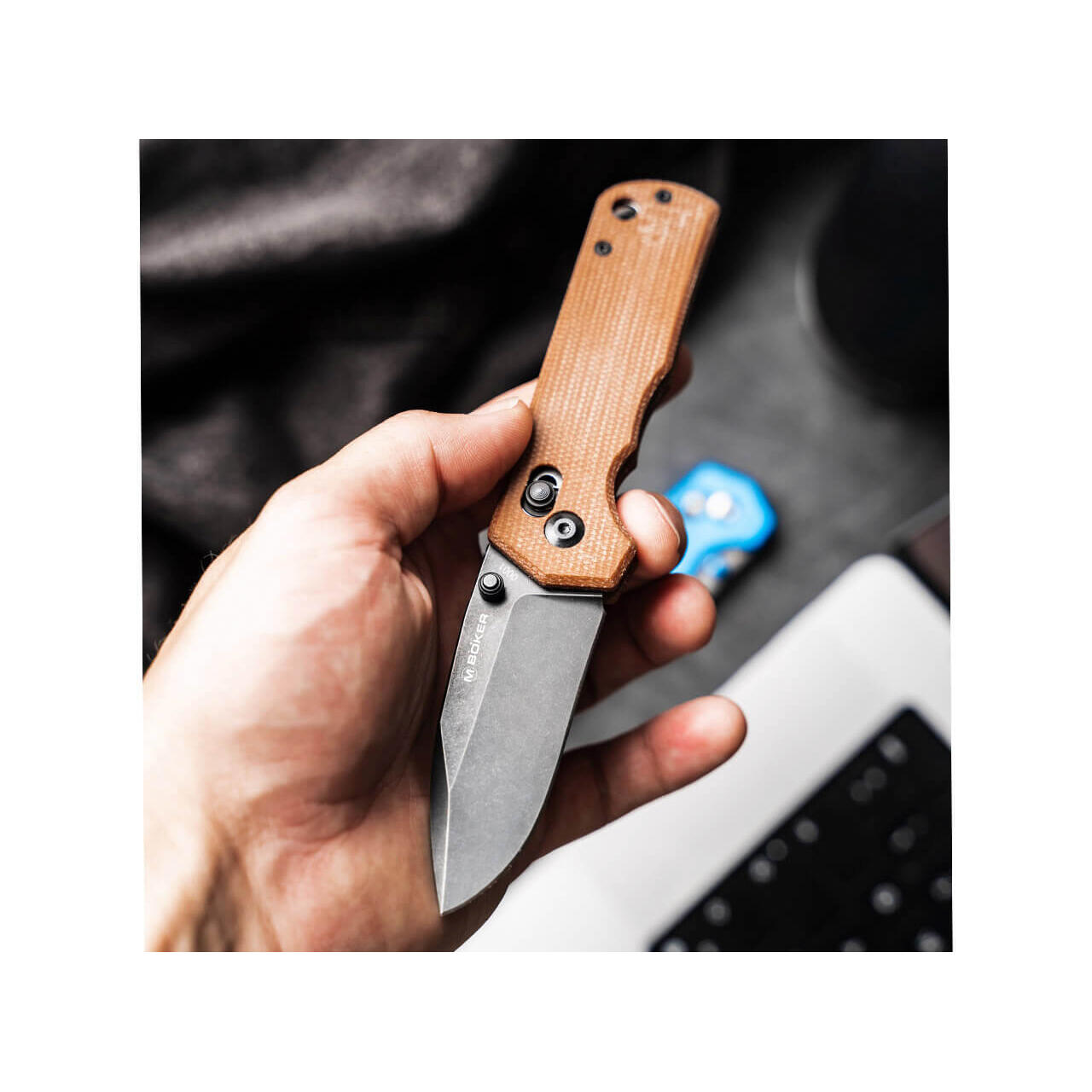 Magnum Rockstub Brown Micarta EDC 3/5