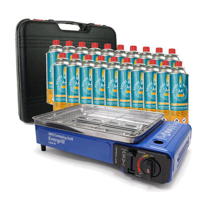 Gas butano Camping Grill incl. 20 cartucce di gas Cucina Barbecue da tavolo