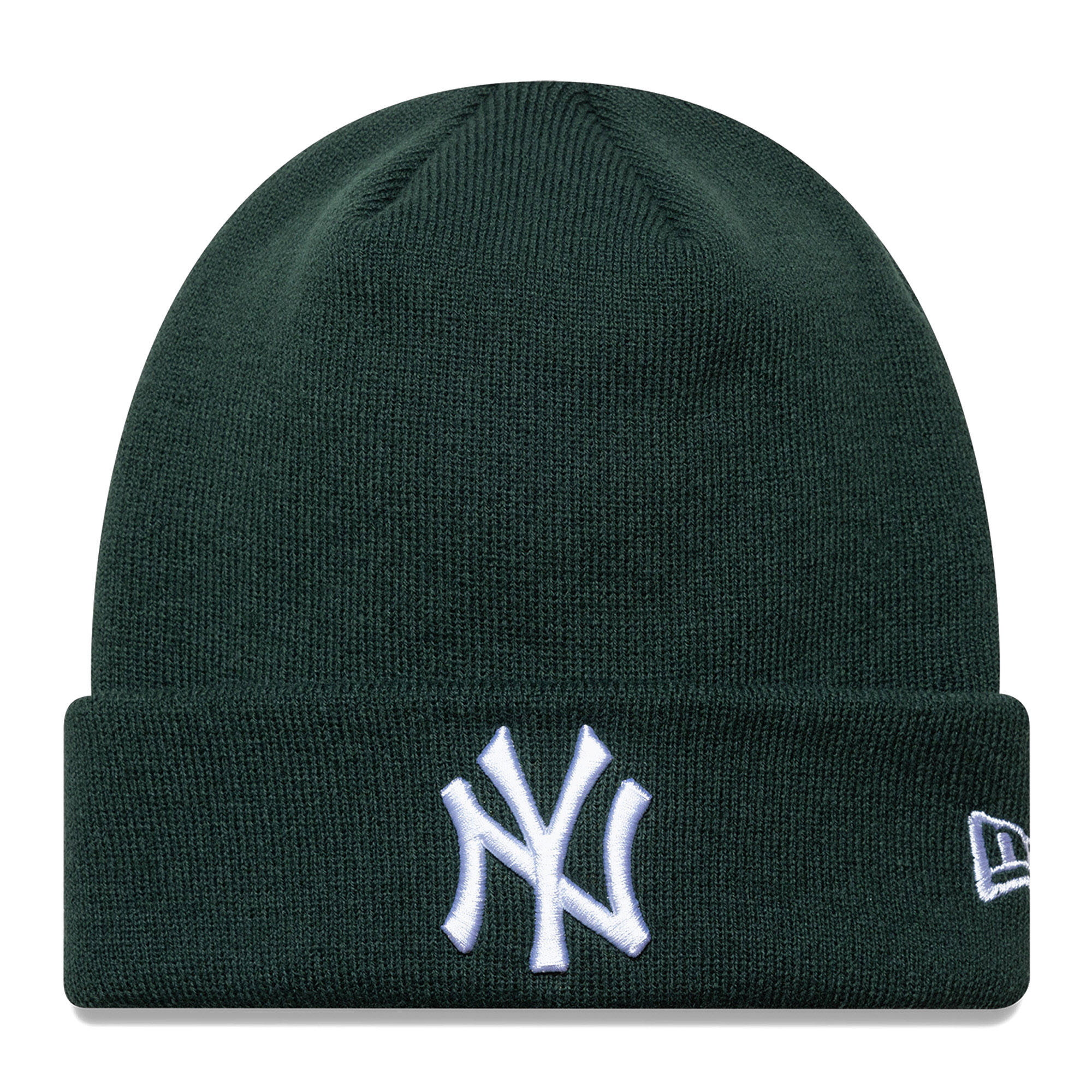 Gorro de invierno New Era League Essential New York Yankees verde oscuro/blanco 3/3