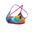 Z3R0D - sutien Costum baie femei two pieces - rosu galben albastru Expressive R…