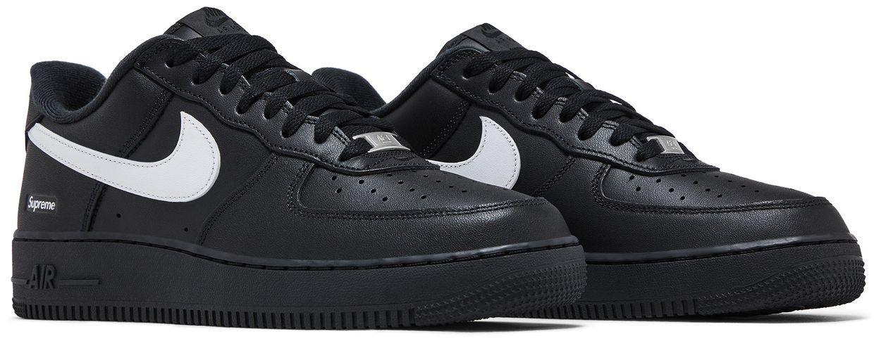 Nike Air Force 1 Low Supreme Black White 5/5