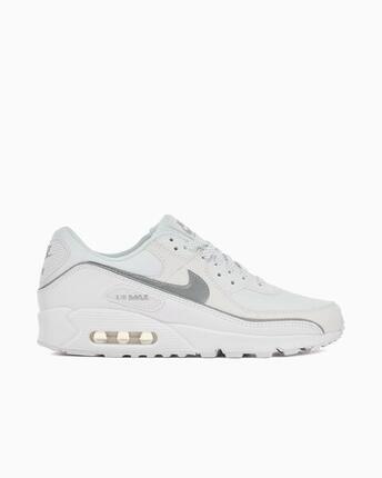 Nike Air Max 90 Premium Herren-Sneaker weiß-metallic silber