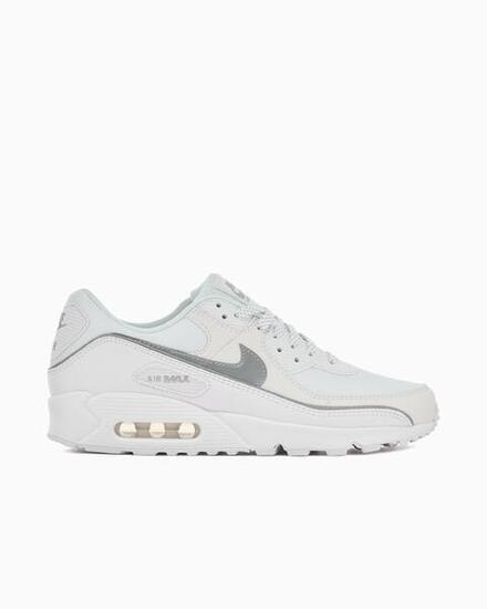 Nike Air Max 90 Premium Herren-Sneaker weiß-metallic silber