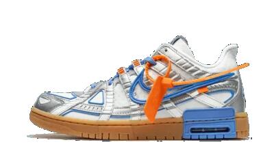 Schoenen - unisex - air rubber dunk - wit/university blue