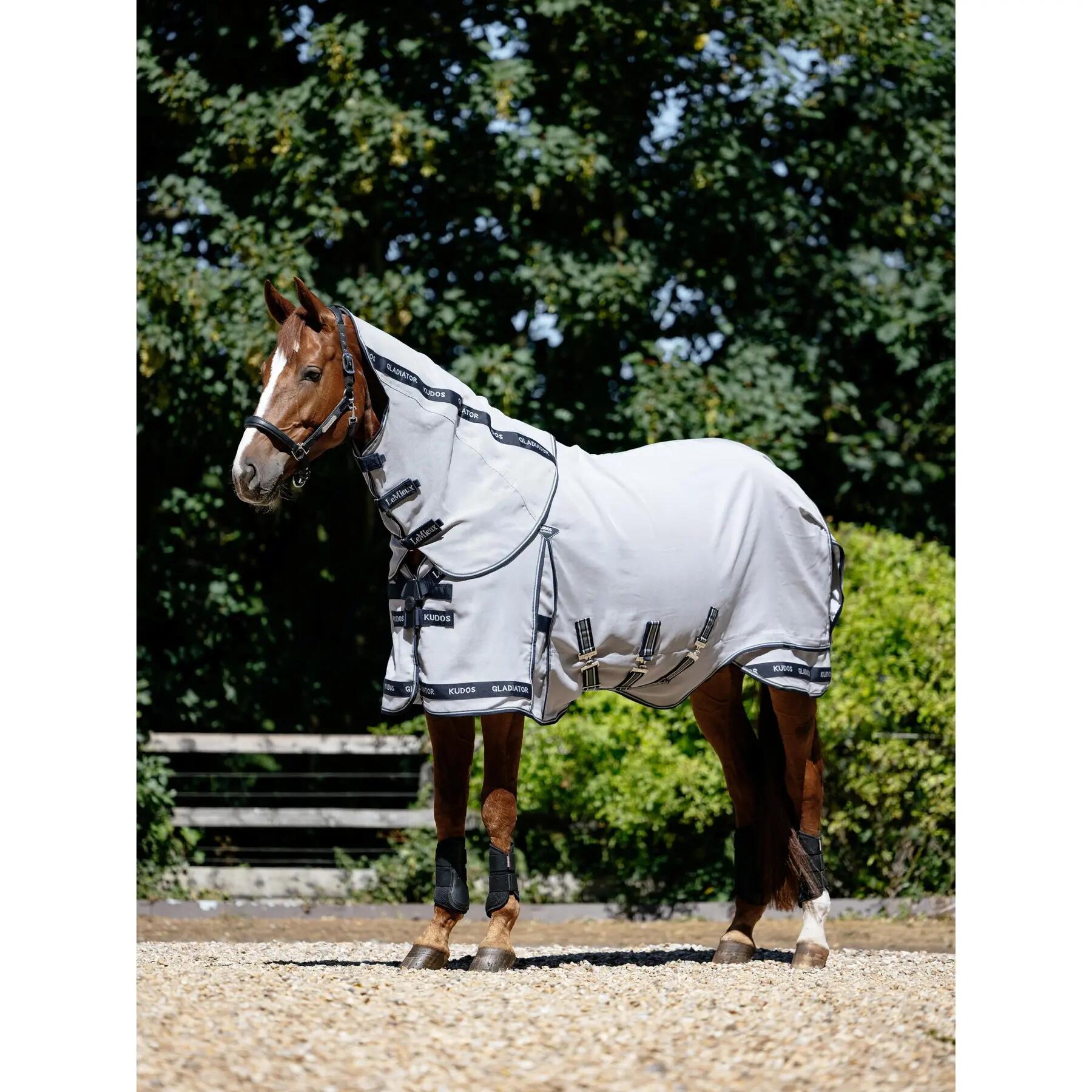 Paardenvliegendeken met halsdekking LeMieux Kudos Gladiator 1/4