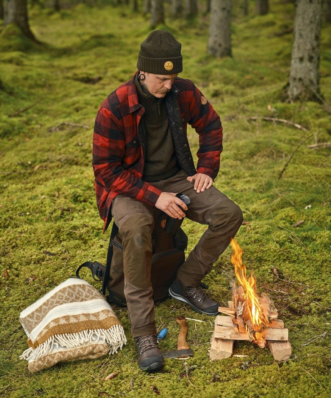 Pinewood Furudal Caribou Hunt Trouser Herren (Suede Brown/D.Olive) Größe 52 5/7