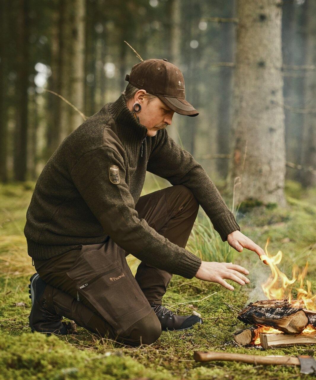 Pinewood Furudal Caribou Hunt Trouser Herren (Suede Brown/D.Olive) Größe 52 4/7
