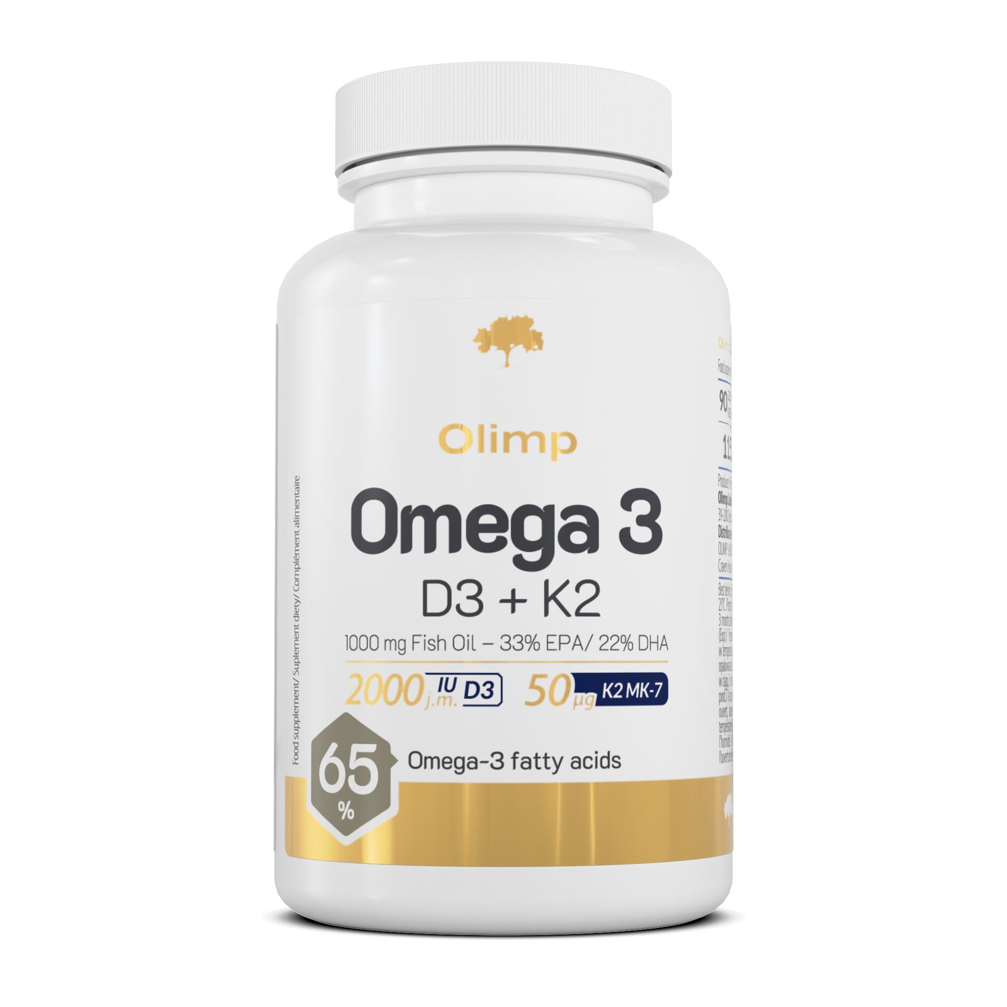 OLIMP OMEGA 3 D3+K2 90kaps WITAMINA D3 WITAMINY EPA DHA