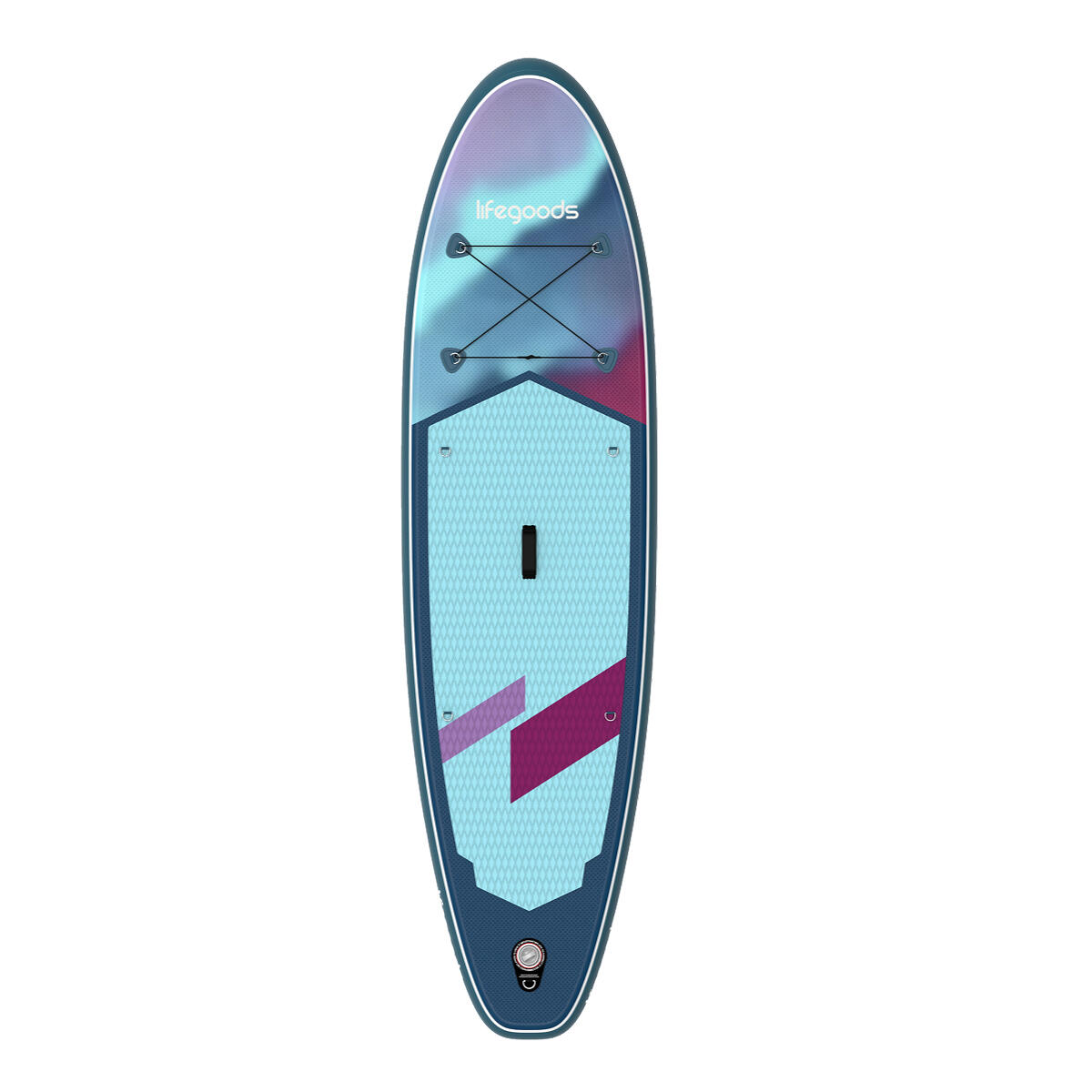 SUP Board Allround Compact - 300cm - max 100kg - beginners - Blauw/Paars 2/6