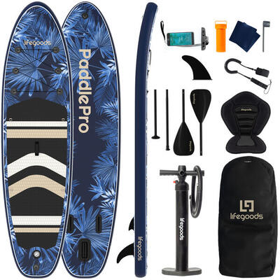 Paddlepro sup board - met zitje - opblaasbaar - 320cm - max 150kg - blauw
