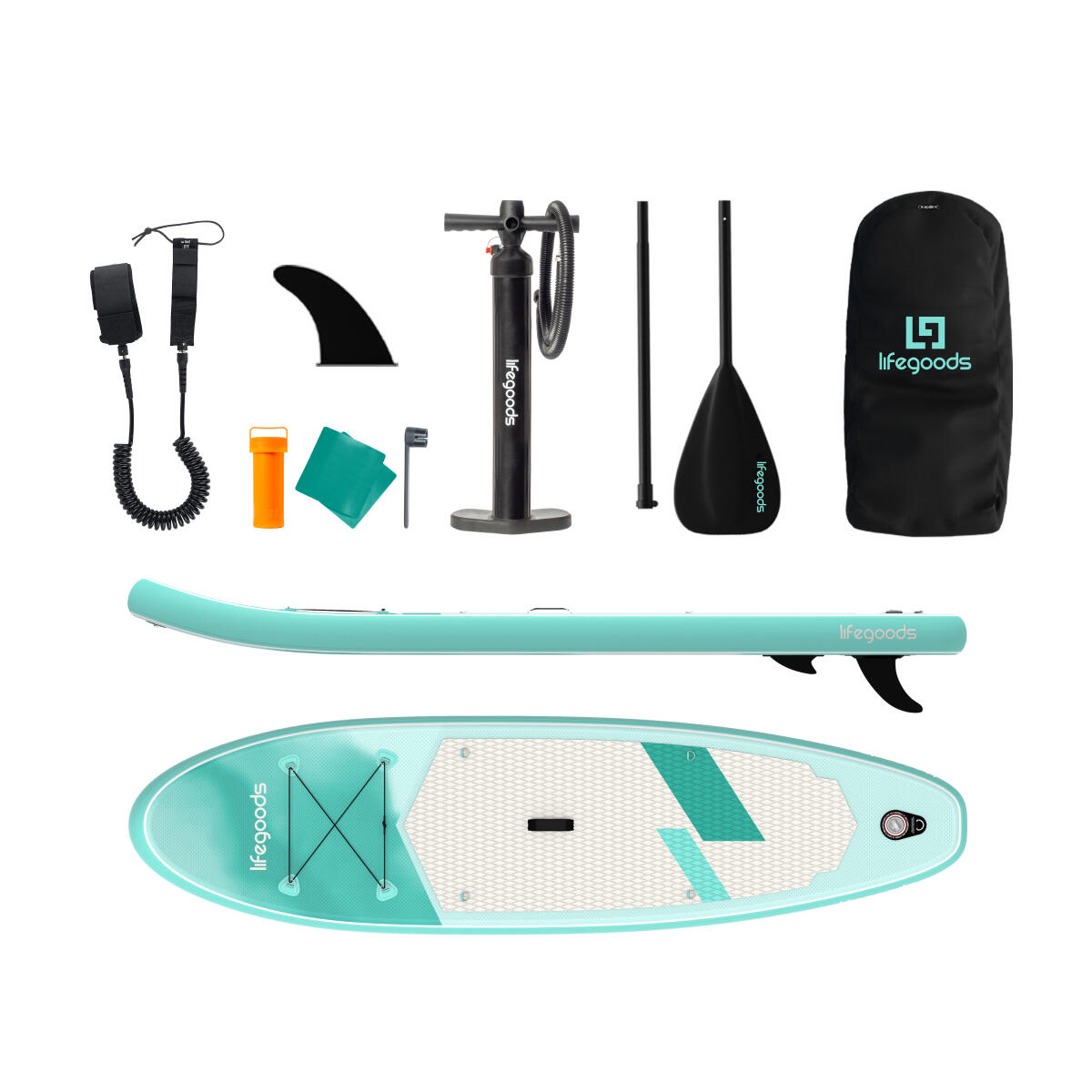 SUP Board Allround Compact - 300cm - max 100kg - beginners - Mintgroen 5/6