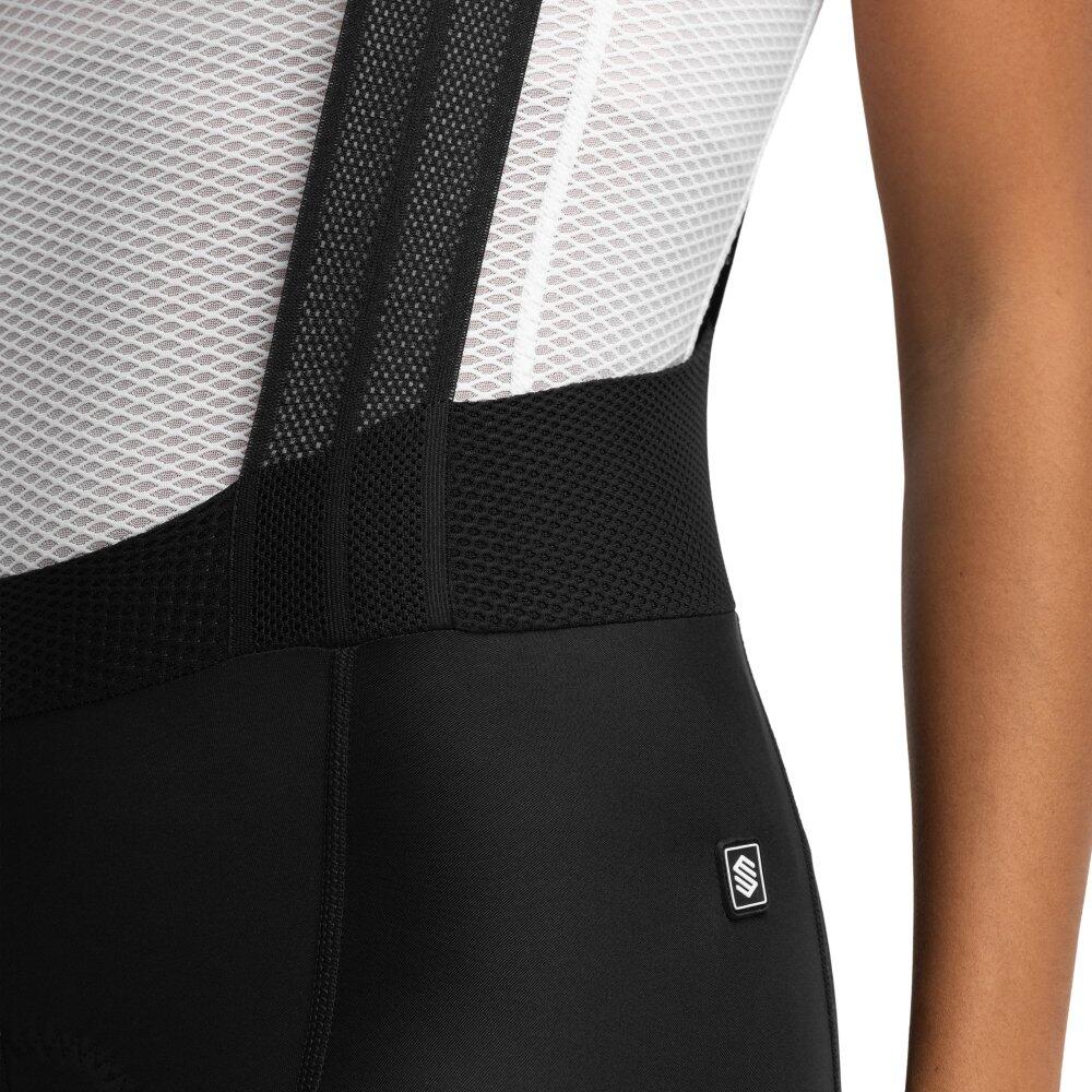 Damen Radsport kurze fahrradträgerhose für BX Time Trial Schwarz 5/8