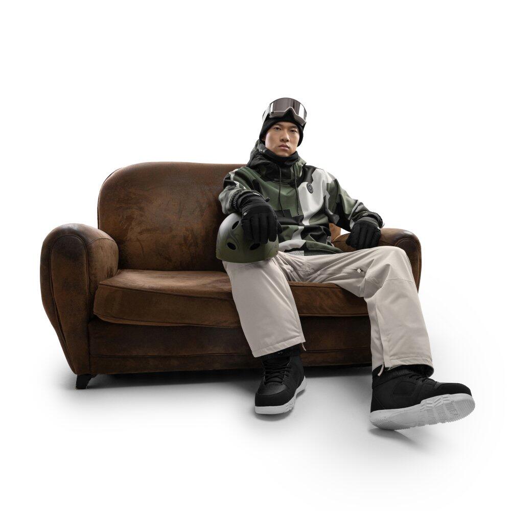 Veste snowboard homme Sports d'hiver W1 Corbet Vert 3/8