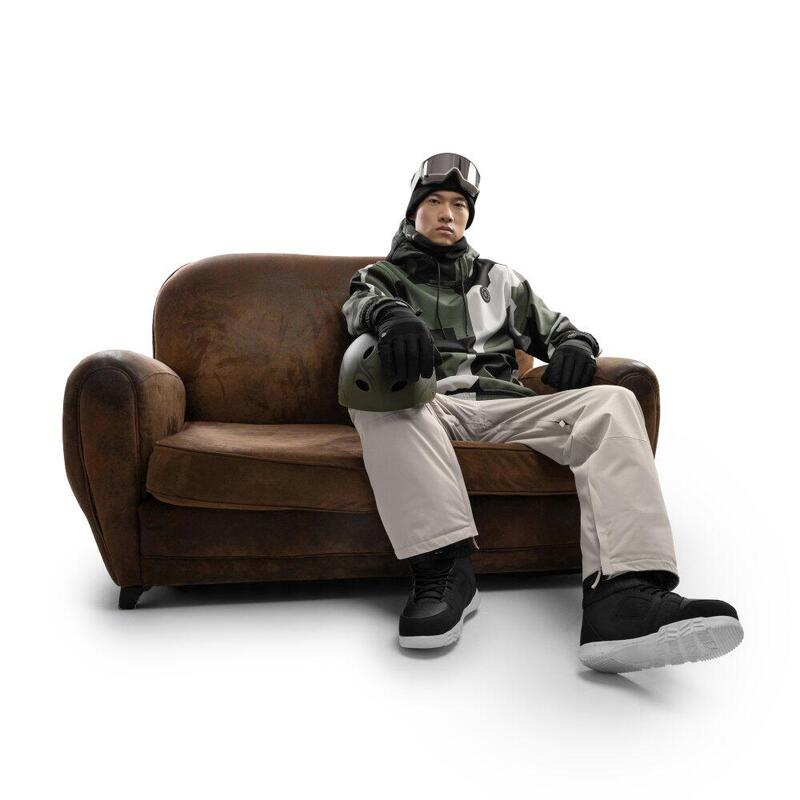 Jachetă de snowboard pentru bărbați W1 Corbet Verde Zăpadă