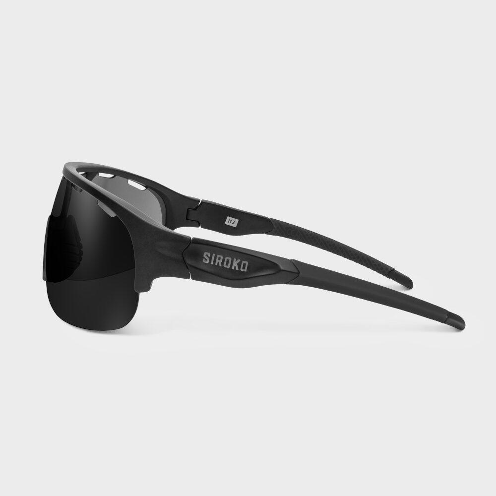 Herren und Damen Radsport Fahrradbrille K3 Finisher Schwarz 5/7