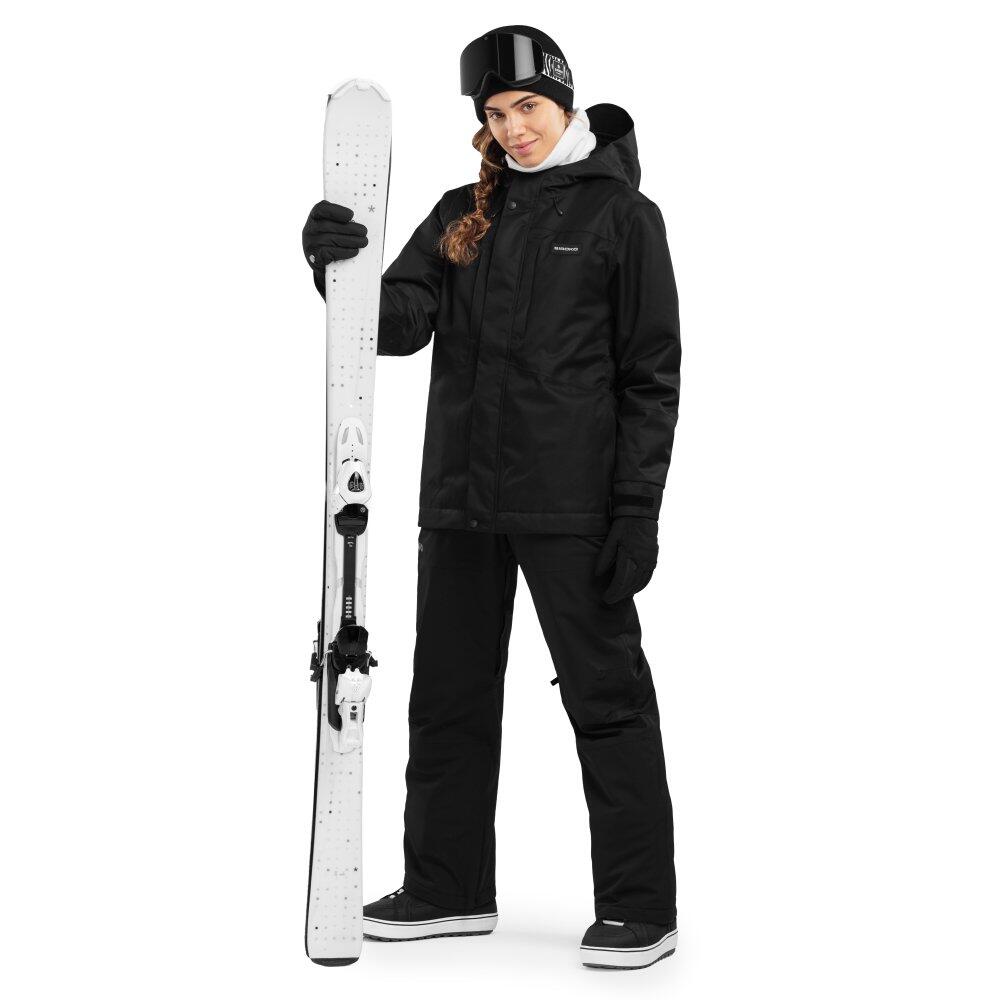 Damen Wintersport snowboardjacke für W4-W Vostock Schwarz 3/7