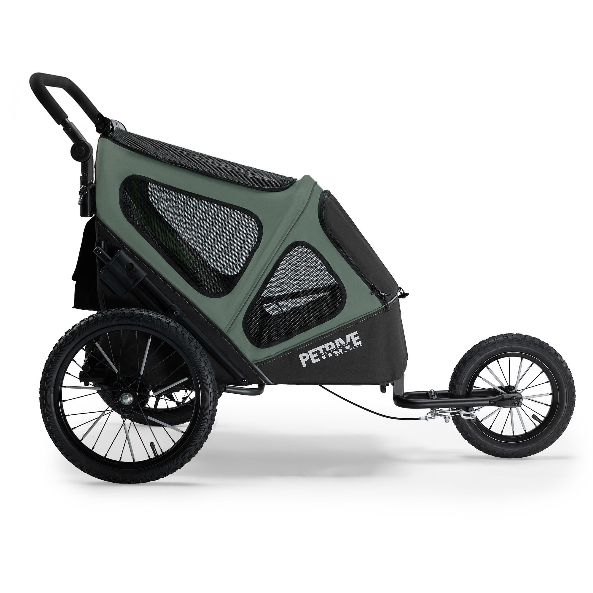 3-in-1 klappbarer Fahrradanhänger & Jogger Hund PETRIVE 30 kg 3/7