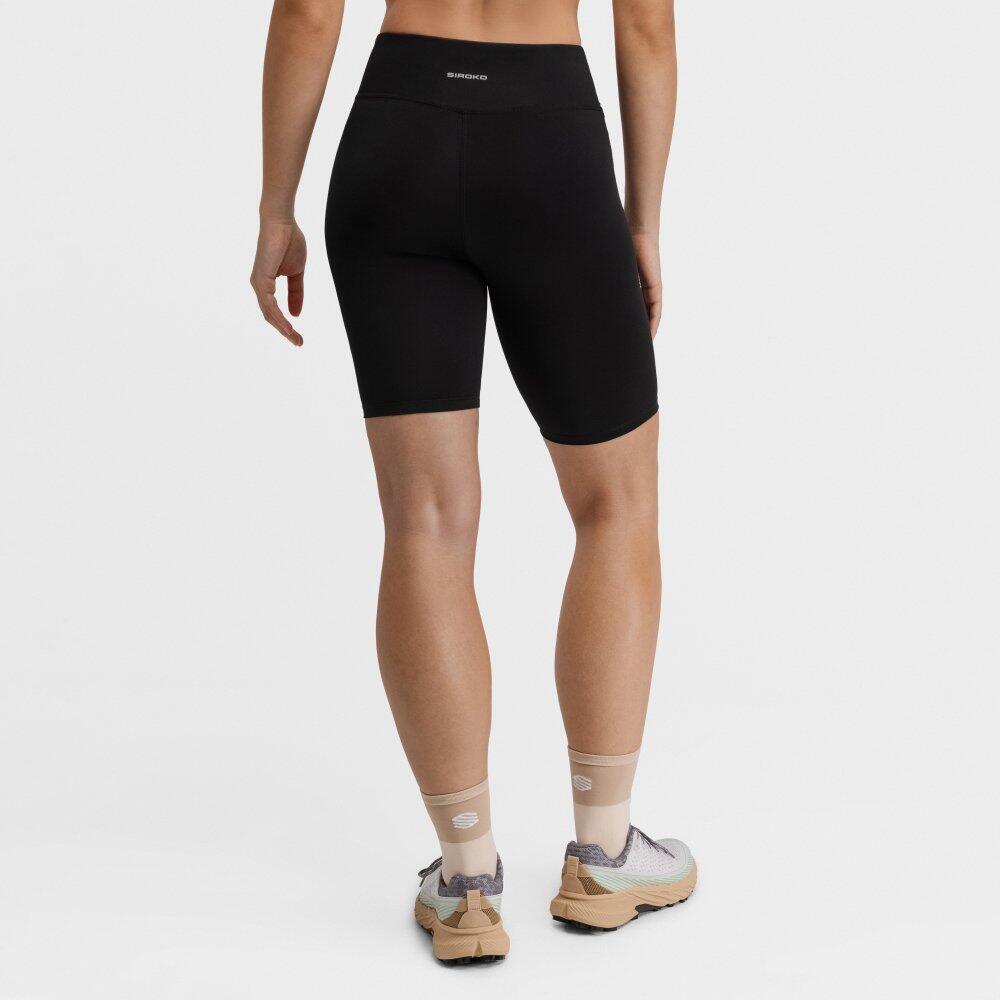 Mallas cortas trail running mujer senderismo West Black Negro 6/7
