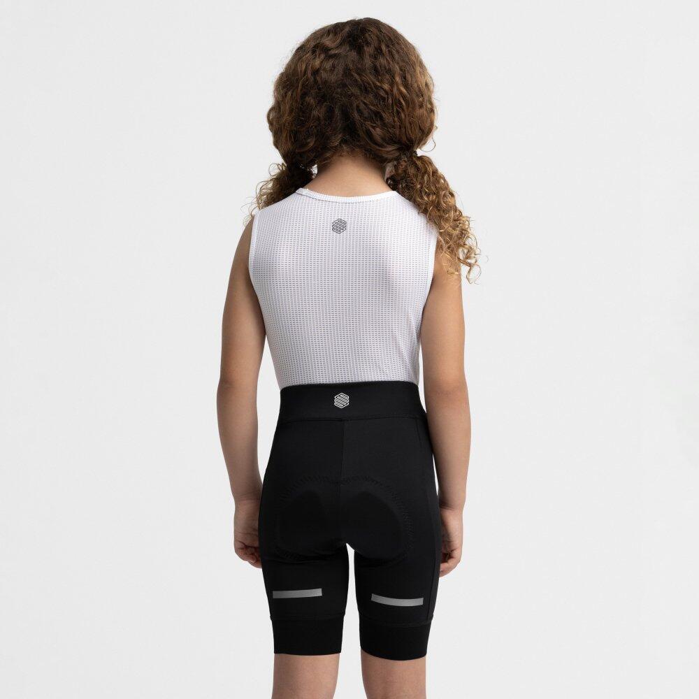 Kids Cycling girls’ padded shorts K-Core Racing Black Black 6/8