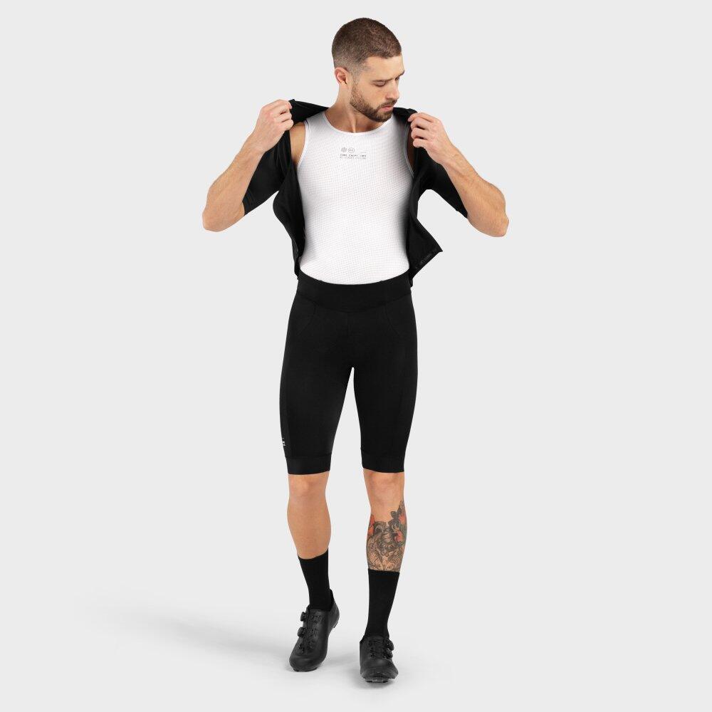 Herren Radsport kurze fahrradhose mit sitzpolster für Core Ridge Schwarz 4/7