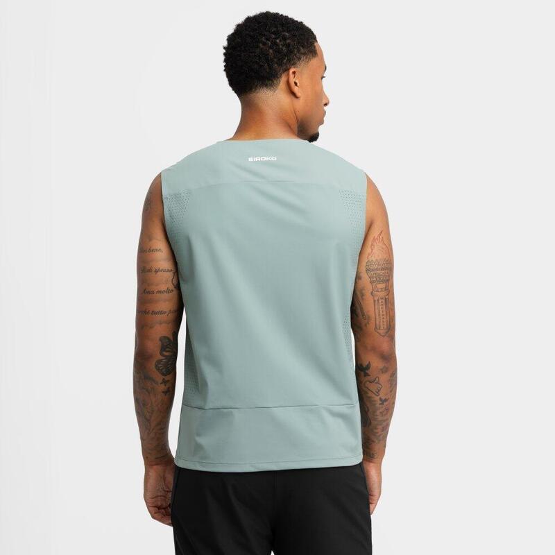Tricou fără mâneci pentru alergare pe traseu, pentru bărbați Apex Green Ver