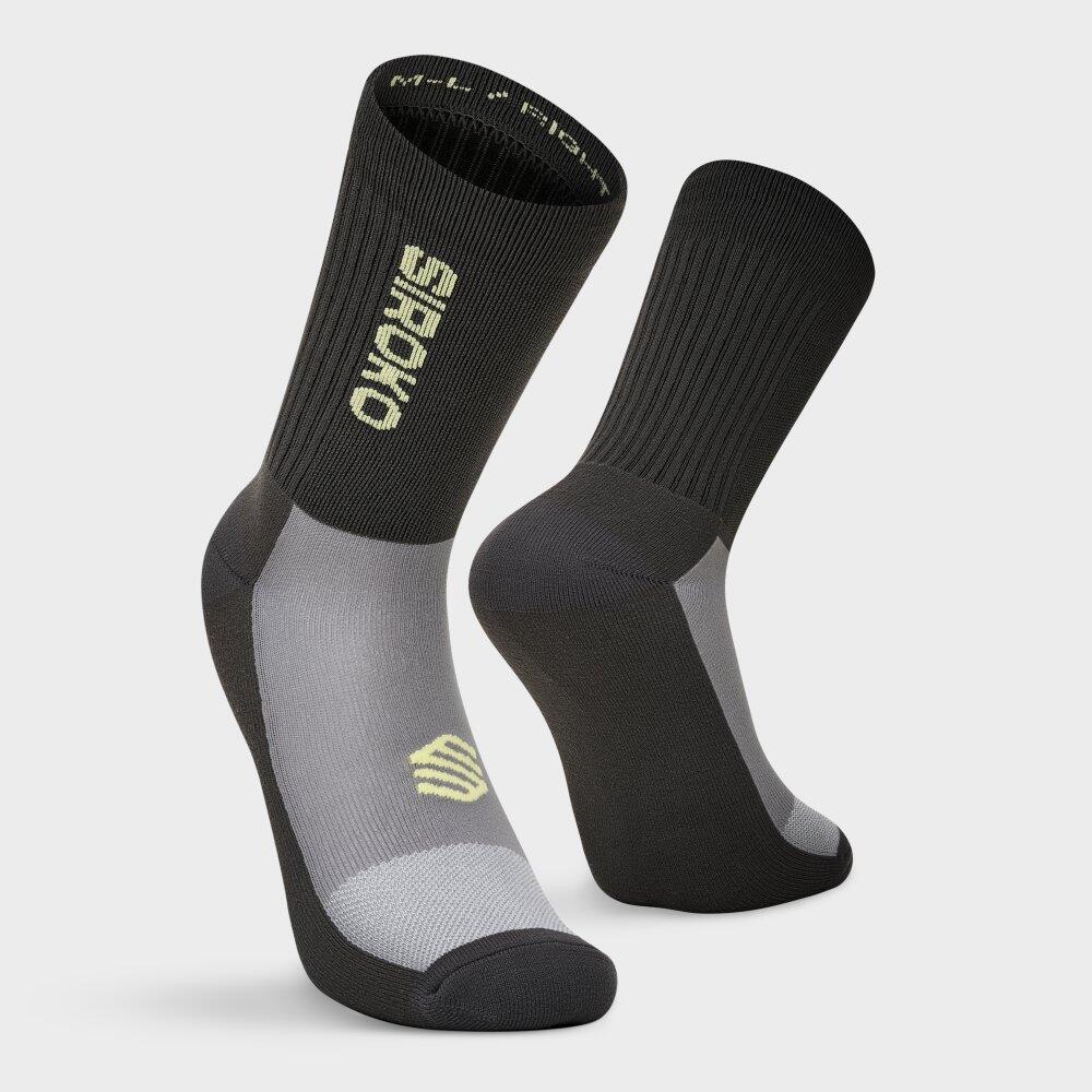 Chaussettes VTT mi-mollet Cyclisme Homme et Femme MTB Shred Gray Gris 6/6