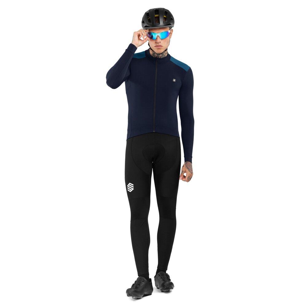Herren Radsport thermo-radtrikot für SRX M4 Cubilla Marineblau 3/7