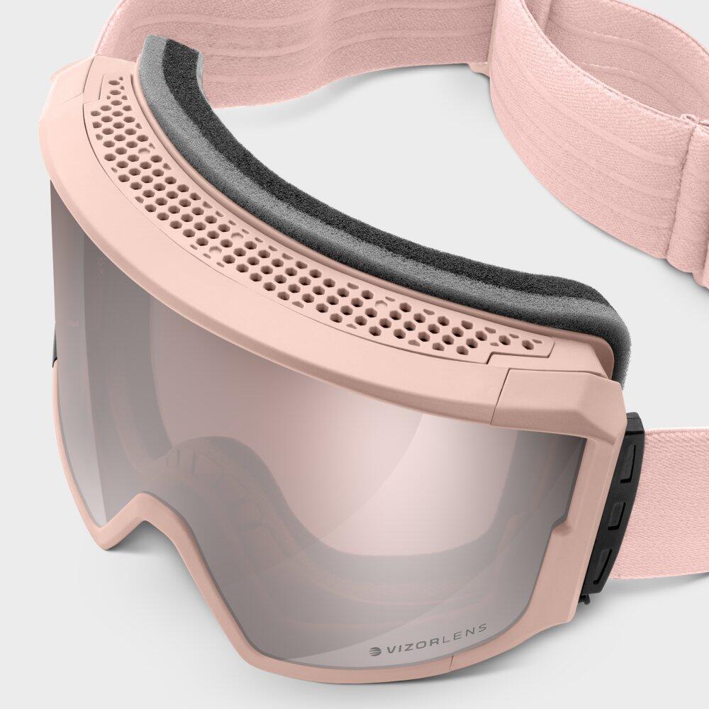 Herren und Damen Wintersport Snowboard- und Skibrille G3 Tara Rosa 5/7