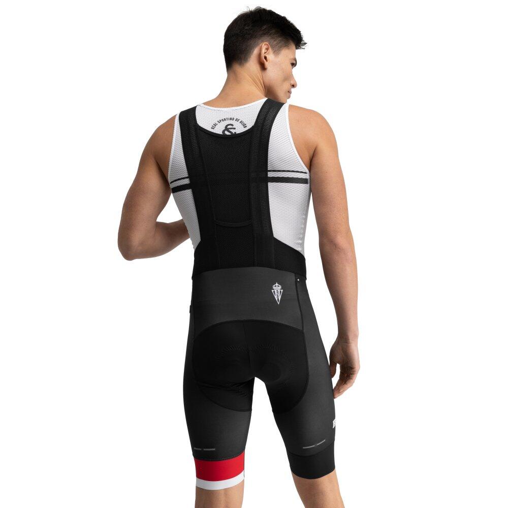 Herren Radsport kurze real sporting de gijón x siroko fahrradträgerhose für S 2/7