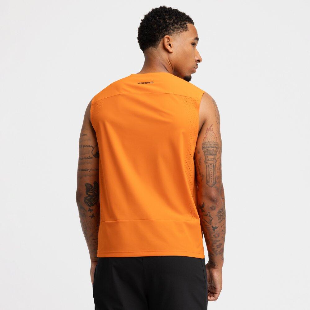 Camisola de alças de trail running para homem Caminhada Apex Orange Laranja 6/7