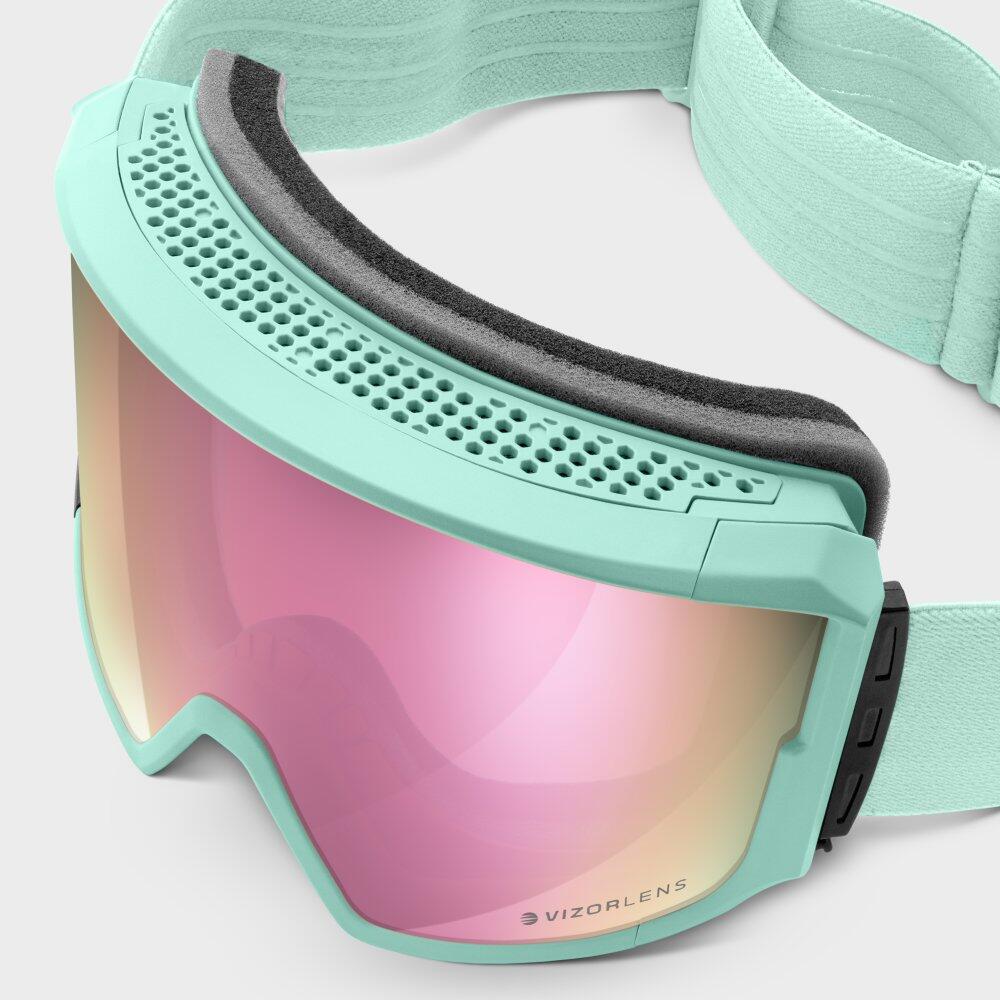Herren und Damen Wintersport Snowboard- und Skibrille G3 Gulmarg Grün 5/7