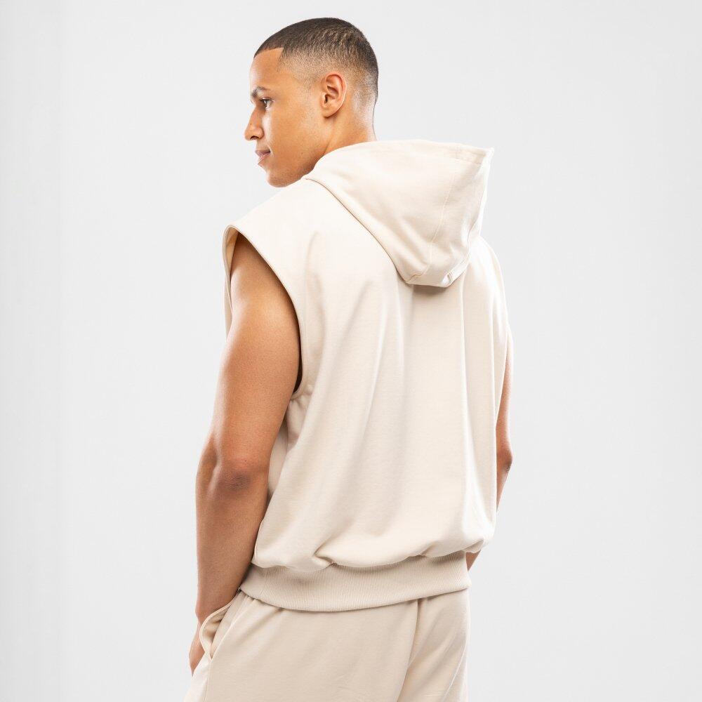 Felpa in tessuto scuba smanicata con cappuccio da uomo Lifestyle IBZ Swish Ivory 6/7
