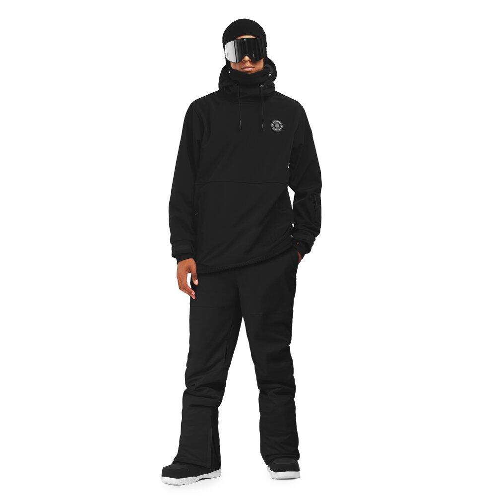 DAFENP Heren Winter Skibroek Snow Snowboard Geïsoleerde Winddichte Warme Softshell Broek met Verstelbare Band en Meerdere Zakken MSHXK8114M-Grey-M