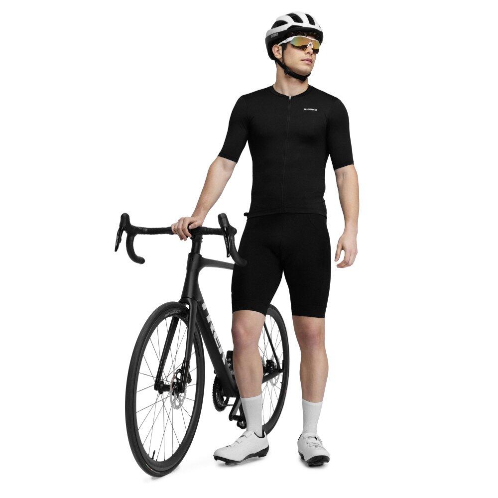 Maillot vélo manches courtes homme Cyclisme Core Pordoi Noir 3/8