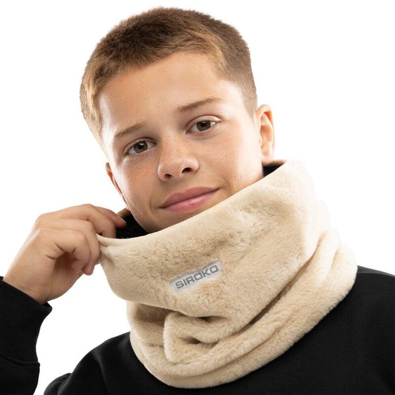 Încălzitor de gât reversibil din sherpa și microfleece pentru copii Choice M